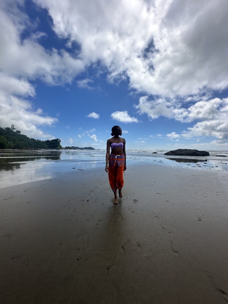 woman on beach